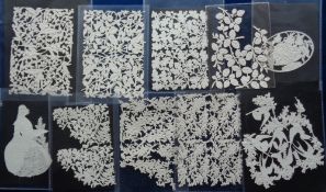 Ephemera, Victorian, die-cut blind embossed sheets of scraps published by Windsor (1840-50) subjects