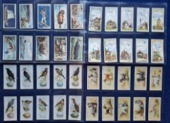 Cigarette cards, 8 sets; Ogden's (4, Dogs, British Birds & Their Eggs, Whaling, By the Roadside),