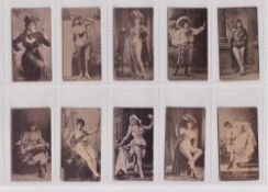 Cigarette cards, India, Star Tobacco Co, Beauties, sepia, front inscribed 'Downey, London', back