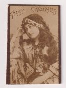 Cigarette card, Topsy Cigarettes, Actresses, type card, Newmann, 54mm x 37mm (gd) (1)