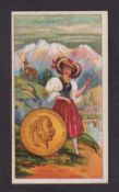 Cigarette card, Tetley & Sons, World's Coinage, type card, no 4 Austria (vg) (1)