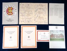 Cricket autographs, MCC Bicentenary, 1787-1987, special Commemorative Brochure pack including Eve of