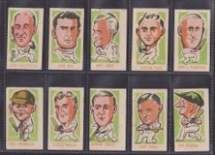 Trade cards, Kiddy's Favourites Popular Cricketers (set 52 cards), staple holes as issued (all