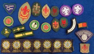 Badges, a selection of approx. 65 sew-on badges, many vintage to include Scout, Guide, sporting,