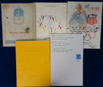 Olympics, Opening Ceremony Programmes, London 1948 (stained), Los Angeles 1984, Sydney 2000,