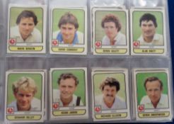 Trade stickers, Panini, World of Cricket 83, set of 268 loose stickers in sleeves (vg)