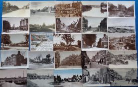 Postcards, Norfolk, a collection of 43 cards, with RPs of Shouldham Green, Market Place Swaffham,
