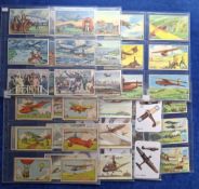 Trade cards, 10 sets all Aviation related by Continental issuers; Erdal Kwak (3) Serie 12 (corners