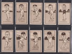 Cigarette cards, Hill Caricatures of Famous Cricketers (no. 50 slight foxing rest gen vg)