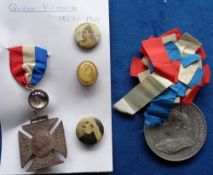 Collectables, Ribbons and Medals for Queen Victoria Anniversaries, 6 items dating from 1837 to
