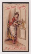 Cigarette card, Wills, Advertisement Card, Serving Maid, thin card (slight paper loss to back, front