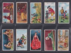Cigarette cards, 10 sets Sarony (6, Tennis Strokes, Origin of Games std size, Saronicks (large and