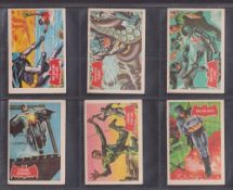 Trade cards, A&BC Gum, Batman (1A-44A), 'Red Bat' on front (set 44 cards) (gd)
