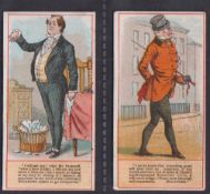 Cigarette cards, USA, Allen & Ginter, Dickens' Characters Burlesqued, backs headed 'The High