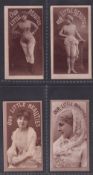 Cigarette cards, USA, Allen & Ginter, Woodburytype Series, Unnamed beauties, vertical 'Our Little