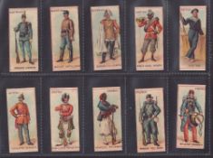 Cigarette cards, Cope's, Uniforms (Square Medallion back, narrow) (set, 25 cards) (most with