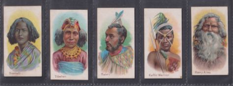 Cigarette cards, Taddy Natives of the World, 15 cards, Somali, Tibetan, Māori, Kaffir Warrior, Hairy