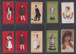 Cigarette cards, Adkin, 10 cards, Pretty Girl Series (Actresses), A Living Picture (4, 2 of each