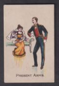 Cigarette card, Glass & Co, Naval & Military Phrases, type card, 'Present Arms' (gd) (1)