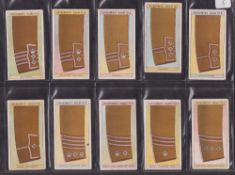Cigarette cards, 4 sets, BAT Ships Flags & Cap Badges 1st & 2nd series, Churchman Army Badges of