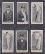Cigarette cards, D. & J. MacDonald, Cricketers, six cards, R.A. Duff, C. Hill, A.O. Jones, A.C.