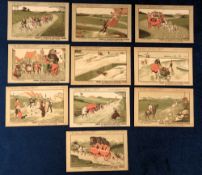 Advertising postcards, France, Ferre, Blottiere & Co, a collection of 10 artist drawn postcards inc.