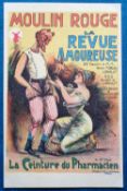 Postcard, Moulin Rouge Advert, La Revue Amoureuse, slightly naughty (vg) (1)
