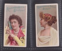 Cigarette cards, Robinson, Beauties (Ten Brands, both 'Three Decker Cigarettes' backs), two cards,