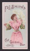 Cigarette card, Smith's, Advertisement card, type card with advert for 'Cut Golden Bar', illustrated