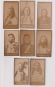 Cigarette cards, USA, Old Fashioned Fine Cut, Photographic Cards, 'M' size, Indian Chiefs, 8
