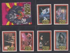 Trade cards, Monty Gum, Kiss (Rock Pop Group) (set 100 cards plus original paper wrapper) (vg)