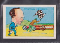 Trade card, Clevedon Confectionery Sporting Memories Type card no 5 Juan Manuel Fangio Motor