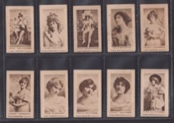 Cigarette cards, Hignett's, Actresses, Photogravure (set, 25 cards) (some with slight foxing, one