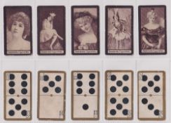 Cigarette cards, Ogden's Actresses & Beauties Domino backs, 25 cards (13 Actresses some with