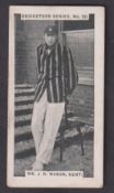 Cigarette card, Glass & Co, Cricketers Series, type card, no 20 Mr J.R. Mason, Kent (gd) (1)