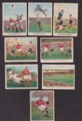 Trade cards, Holland, C J Groothoff, 8 colour cards all showing match action involving Arsenal (some