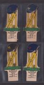 Trade cards, Australia, Resch's Brewery, Sydney Grade Club Caps in the form of diecut cricket