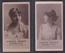 Cigarette cards, USA, Allen & Ginter, Actresses Collotype, front inscribed 'Virginia Brights