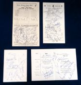 Cricket autographs, West Indies, four signed items, each with multiple signatures, Surrey v West