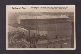 Football postcard, a photographic card showing view of Selhurst Park from the opening match 30