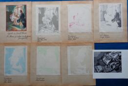 Ephemera, Printing/Chromolithography, 2 possible sets of Flemish printers progressives, 1 x 13