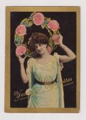 Cigarette card, T.E. Yeomans, Beauties, 'M' size, type card, no 33 (gd/vg) (1)