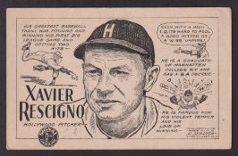 Trade card, USA, Signal Gasoline, Follow The Stars Baseball Card, postcard size, Xavier Frederick