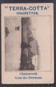 Cigarette card, Robinson & Sons, Derbyshire & The Peak, type card, Chatsworth from the Derwent (gd/