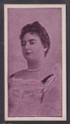 Cigarette card, Shepherd's, Beauties 'FECKSA' (plum coloured), type card, ref. H58, type card,