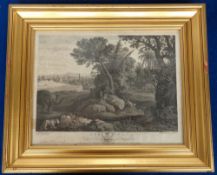 Engravings, a framed and glazed engraving entitled 'Africa' 'In The Gallery At Houghton Published