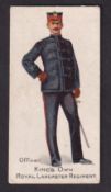 Cigarette card, Wholesale Tobacco, Army Pictures (Home & Colonial Regiments, Brown caption), type