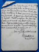 Autograph, William Gladstone a postcard hand written and signed in ink, sent in 1895 and