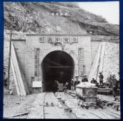 Ephemera, China, scarce press photo, Construction Site of Tsinling Tunnel, a 2366m major project