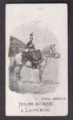 Cigarette card, C. Fryer & Sons, Vita Berlin Series, type card, no 9, Drum Horse Lancers (slight